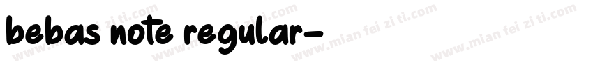 bebas note regular字体转换